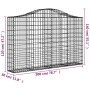 Gabion baskets 12 pcs arch shape iron 200x30x120/140 cm by vidaXL, Pots and planters - Ref: Foro24-3145461, Price: 1,00 €, Di...