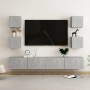 TV furniture set 6 pieces concrete gray plywood by vidaXL, TV Furniture - Ref: Foro24-3079083, Price: 169,04 €, Discount: %