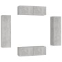 Set de muebles de salón 4 pzas madera ingeniería gris hormigón de vidaXL, Muebles TV - Ref: Foro24-3079087, Precio: 164,22 €,...