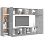 Set de muebles de salón 8 pzas madera ingeniería gris hormigón de vidaXL, Muebles TV - Ref: Foro24-3079089, Precio: 303,20 €,...