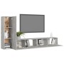 Set muebles de salón TV 3 pzas madera ingeniería gris hormigón de vidaXL, Muebles TV - Ref: Foro24-3079095, Precio: 133,25 €,...