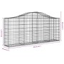 Gabion baskets 4 pcs arch shape iron 200x30x80/100 cm by vidaXL, Pots and planters - Ref: Foro24-3145411, Price: 262,99 €, Di...