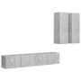 Set muebles de salón TV 4 pzas madera ingeniería gris hormigón de vidaXL, Muebles TV - Ref: Foro24-3079106, Precio: 193,76 €,...