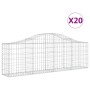 Gabion baskets 20 units, arched shape, iron, 200x30x60/80 cm. by vidaXL, Pots and planters - Ref: Foro24-3145403, Price: 1,00...