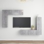 Set muebles de salón TV 4 pzas madera ingeniería gris hormigón de vidaXL, Muebles TV - Ref: Foro24-3079110, Precio: 164,22 €,...