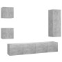 Set muebles de salón TV 5 pzas madera ingeniería gris hormigón de vidaXL, Muebles TV - Ref: Foro24-3079116, Precio: 184,83 €,...