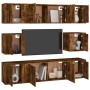 Set de muebles de TV 8 pzas madera contrachapada roble ahumado de vidaXL, Muebles TV - Ref: Foro24-3188675, Precio: 268,90 €,...