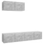 Set de muebles de salón 3 pzas madera ingeniería gris hormigón de vidaXL, Muebles TV - Ref: Foro24-3079121, Precio: 143,13 €,...