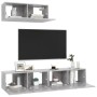 Set de muebles de salón 3 pzas madera ingeniería gris hormigón de vidaXL, Muebles TV - Ref: Foro24-3079121, Precio: 143,13 €,...