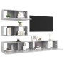 Set mit 4 Stück Holzwerkstoff TV Wohnzimmermöbel Beton grau von vidaXL, TV-Möbel - Ref: Foro24-3079131, Preis: 157,97 €, Raba...