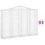 Gabion baskets 3 pcs arch shape iron 200x30x140/160 cm by vidaXL, Pots and planters - Ref: Foro24-3145473, Price: 283,26 €, D...