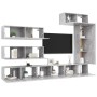 Set muebles de salón TV 7 pzas madera ingeniería gris hormigón de vidaXL, Muebles TV - Ref: Foro24-3079137, Precio: 346,68 €,...