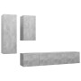 Set muebles de salón TV 4 pzas madera ingeniería gris hormigón de vidaXL, Muebles TV - Ref: Foro24-3079152, Precio: 172,05 €,...