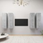 Living room furniture 4 pieces concrete gray 30.5x30x110 cm by vidaXL, TV Furniture - Ref: Foro24-3079162, Price: 181,99 €, D...