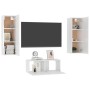 Set de muebles de salón 3 pzas madera ingeniería blanco brillo de vidaXL, Muebles TV - Ref: Foro24-3079288, Precio: 150,89 €,...