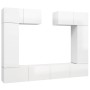 Set de muebles de salón 6 pzas madera ingeniería blanco brillo de vidaXL, Muebles TV - Ref: Foro24-3079329, Precio: 306,99 €,...