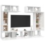 Set de muebles de salón 6 pzas madera ingeniería blanco brillo de vidaXL, Muebles TV - Ref: Foro24-3079329, Precio: 306,99 €,...