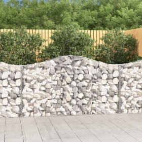 Gabion baskets 7 pcs arch shape iron 200x30x100/120 cm by vidaXL, Pots and planters - Ref: Foro24-3145435, Price: 550,99 €, D...