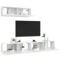 Set de muebles de salón 3 pzas madera ingeniería blanco brillo de vidaXL, Muebles TV - Ref: Foro24-3079333, Precio: 219,14 €,...