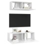 Living room furniture set 2 pieces glossy white engineered wood by vidaXL, TV Furniture - Ref: Foro24-3079332, Price: 110,94 ...