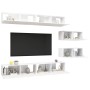 Set de muebles de salón 6 pzas madera ingeniería blanco brillo de vidaXL, Muebles TV - Ref: Foro24-3079358, Precio: 398,59 €,...