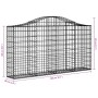 Gabion baskets 7 pcs arch shape iron 200x30x100/120 cm by vidaXL, Pots and planters - Ref: Foro24-3145435, Price: 549,00 €, D...