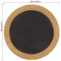 Alfombra trenzada yute y algodón redonda negra y natural 180 cm de vidaXL, Alfombras - Ref: Foro24-344972, Precio: 78,36 €, D...