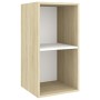 Wohnzimmermöbel 3 Stk. Holzwerkstoff weiß und Sonoma Eiche von vidaXL, TV-Möbel - Ref: Foro24-3079633, Preis: 123,12 €, Rabat...