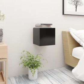 Black engineered wood nightstand 30.5x30x30 cm by vidaXL, Nightstands - Ref: Foro24-3079709, Price: 34,68 €, Discount: %