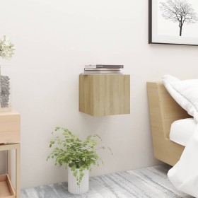 Bedside table made of Sonoma oak engineered wood, 30.5x30x30 cm by vidaXL, Nightstands - Ref: Foro24-3079715, Price: 33,25 €,...