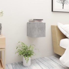 Concrete gray engineered wood bedside table 30.5x30x30cm by vidaXL, Nightstands - Ref: Foro24-3079718, Price: 32,09 €, Discou...