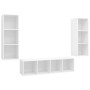 White engineered wood 3-piece living room furniture set by vidaXL, TV Furniture - Ref: Foro24-3079745, Price: 145,12 €, Disco...