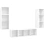 Set de muebles de salón 3 pzas madera ingeniería blanco brillo de vidaXL, Muebles TV - Ref: Foro24-3079751, Precio: 160,89 €,...