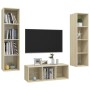 Juego de muebles de salón 3 pzas madera ingeniería roble Sonoma de vidaXL, Muebles TV - Ref: Foro24-3079757, Precio: 160,08 €...