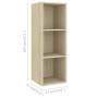 3-teiliges Wohnzimmermöbel-Set aus Holzwerkstoff Sonoma Eiche von vidaXL, TV-Möbel - Ref: Foro24-3079757, Preis: 160,08 €, Ra...