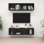 Living room furniture wall 2 pcs engineered wood black by vidaXL, TV Furniture - Ref: Foro24-3079782, Price: 119,99 €, Discou...