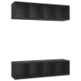 Living room furniture wall 2 pcs engineered wood black by vidaXL, TV Furniture - Ref: Foro24-3079782, Price: 119,99 €, Discou...