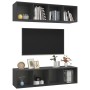 Muebles de salón de pared 2 uds madera ingeniería gris de vidaXL, Muebles TV - Ref: Foro24-3079783, Precio: 112,37 €, Descuen...