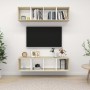 Living room furniture wall 2 units white and Sonoma oak by vidaXL, TV Furniture - Ref: Foro24-3079786, Price: 120,99 €, Disco...