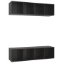 Muebles de salón de pared 2 uds madera ingeniería negro brillo de vidaXL, Muebles TV - Ref: Foro24-3079788, Precio: 126,93 €,...