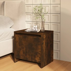 Smoked oak engineered wood bedside table 45x34x44.5 cm by vidaXL, Nightstands - Ref: Foro24-813044, Price: 28,42 €, Discount: %