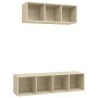 Juego de muebles de salón 2 pzas madera ingeniería roble Sonoma de vidaXL, Muebles TV - Ref: Foro24-3079793, Precio: 103,52 €...