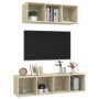 Living room furniture set 2 pieces engineered wood Sonoma oak by vidaXL, TV Furniture - Ref: Foro24-3079793, Price: 103,52 €,...