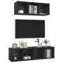 Juego de muebles de salón 2 piezas madera de ingeniería negro de vidaXL, Muebles TV - Ref: Foro24-3079791, Precio: 107,35 €, ...