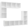 White plywood 4-piece TV furniture set by vidaXL, TV Furniture - Ref: Foro24-3079817, Price: 185,99 €, Discount: %