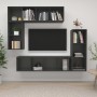 Juego de muebles de salón 4 pzas madera de ingeniería gris de vidaXL, Muebles TV - Ref: Foro24-3079819, Precio: 189,12 €, Des...