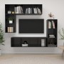 Wohnzimmermöbel 4 Stück Holzwerkstoff schwarz glänzend von vidaXL, TV-Möbel - Ref: Foro24-3079824, Preis: 199,98 €, Rabatt: %