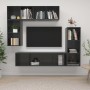 Living room furniture 4 pieces glossy gray engineered wood by vidaXL, TV Furniture - Ref: Foro24-3079825, Price: 199,72 €, Di...