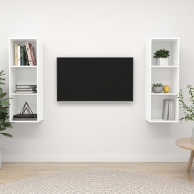 Living room wall units 2 pieces engineered wood white by vidaXL, TV Furniture - Ref: Foro24-3079853, Price: 89,99 €, Discount: %