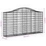 Gabion baskets 12 pcs iron arch shape 200x30x100/120 cm by vidaXL, Pots and planters - Ref: Foro24-3145440, Price: 922,64 €, ...